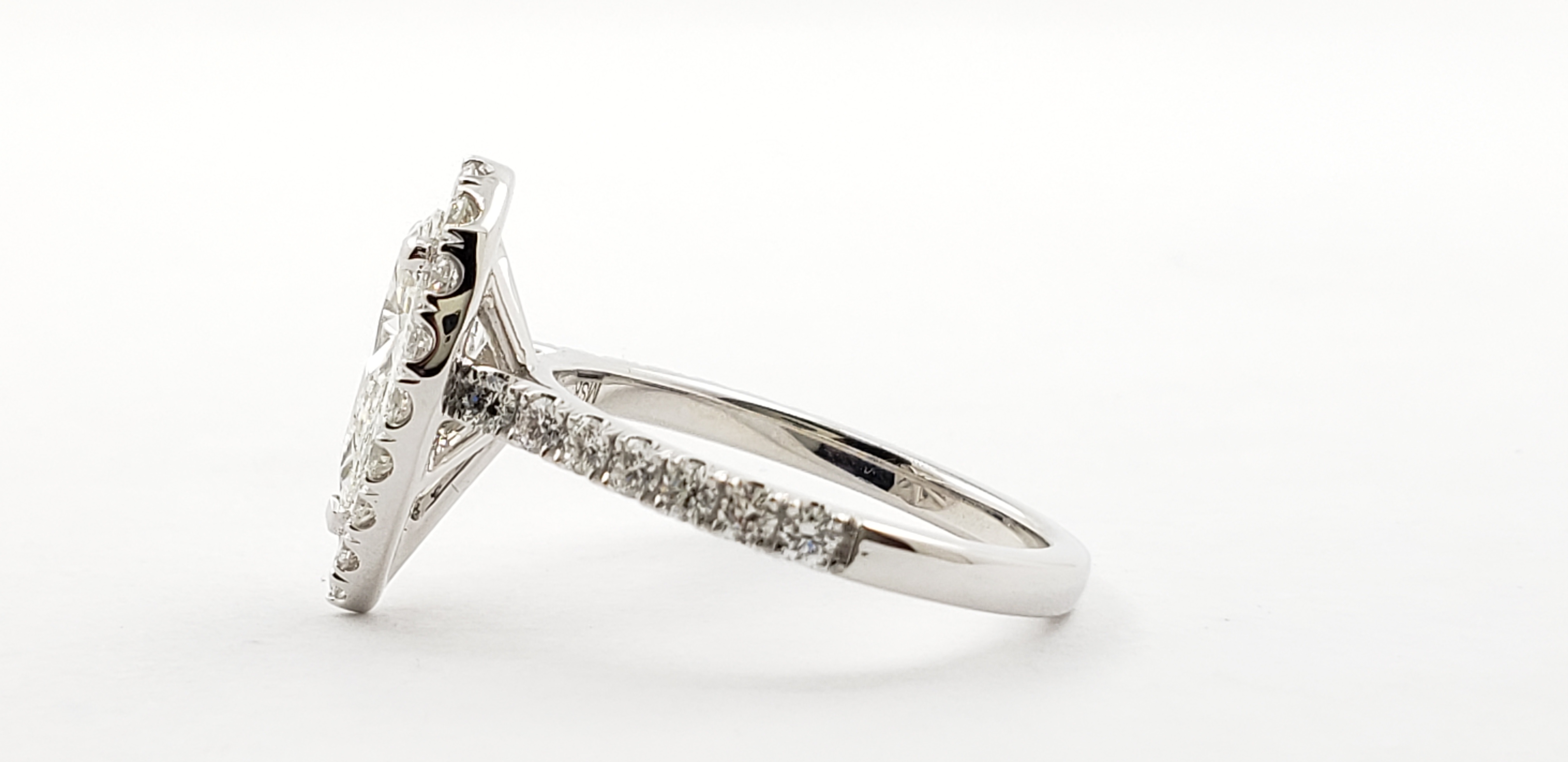 Pear Shape Diamond Ring with Halo